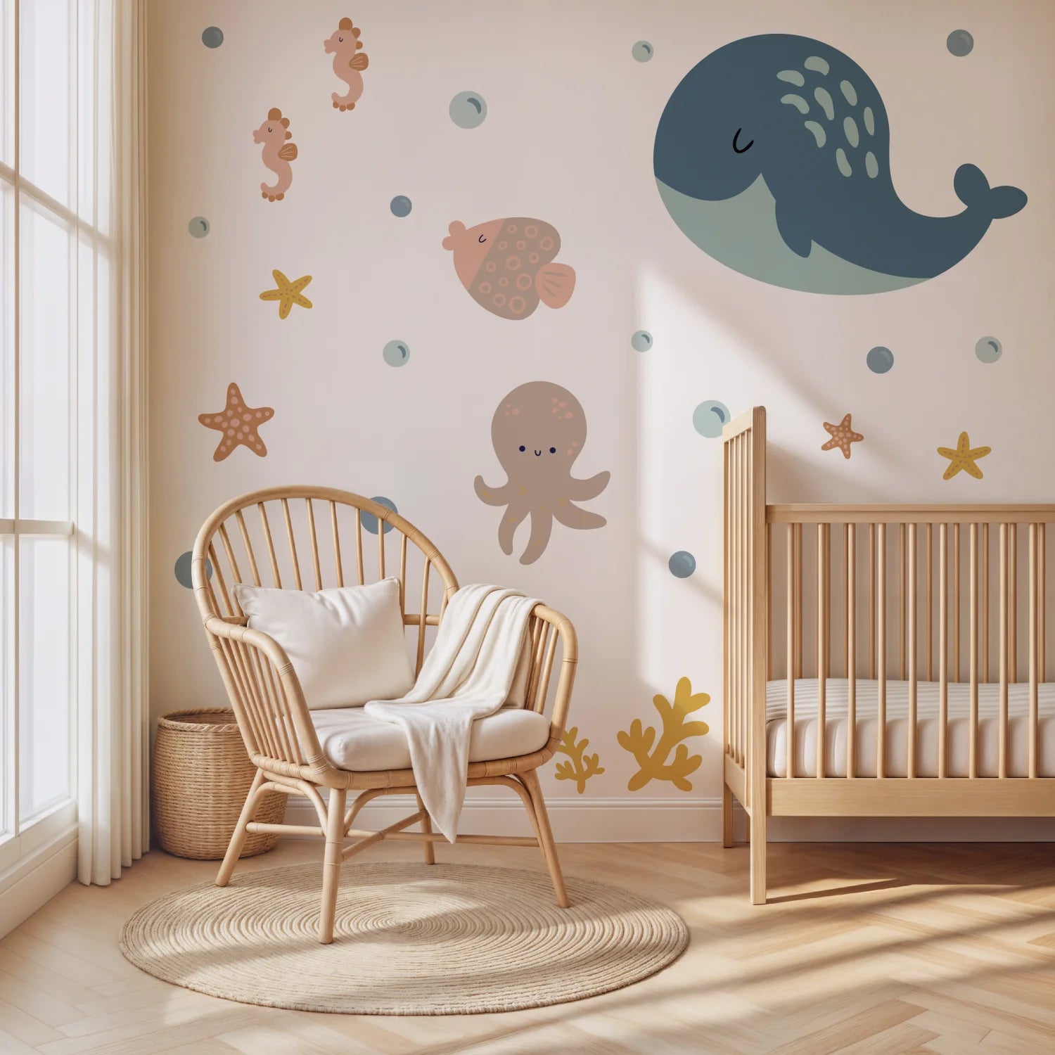 Warm Sea Creatures Big Wall Decal - DW8. Surf & Decals