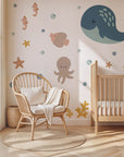 Warm Sea Creatures Big Wall Decal - DW8. Surf & Decals