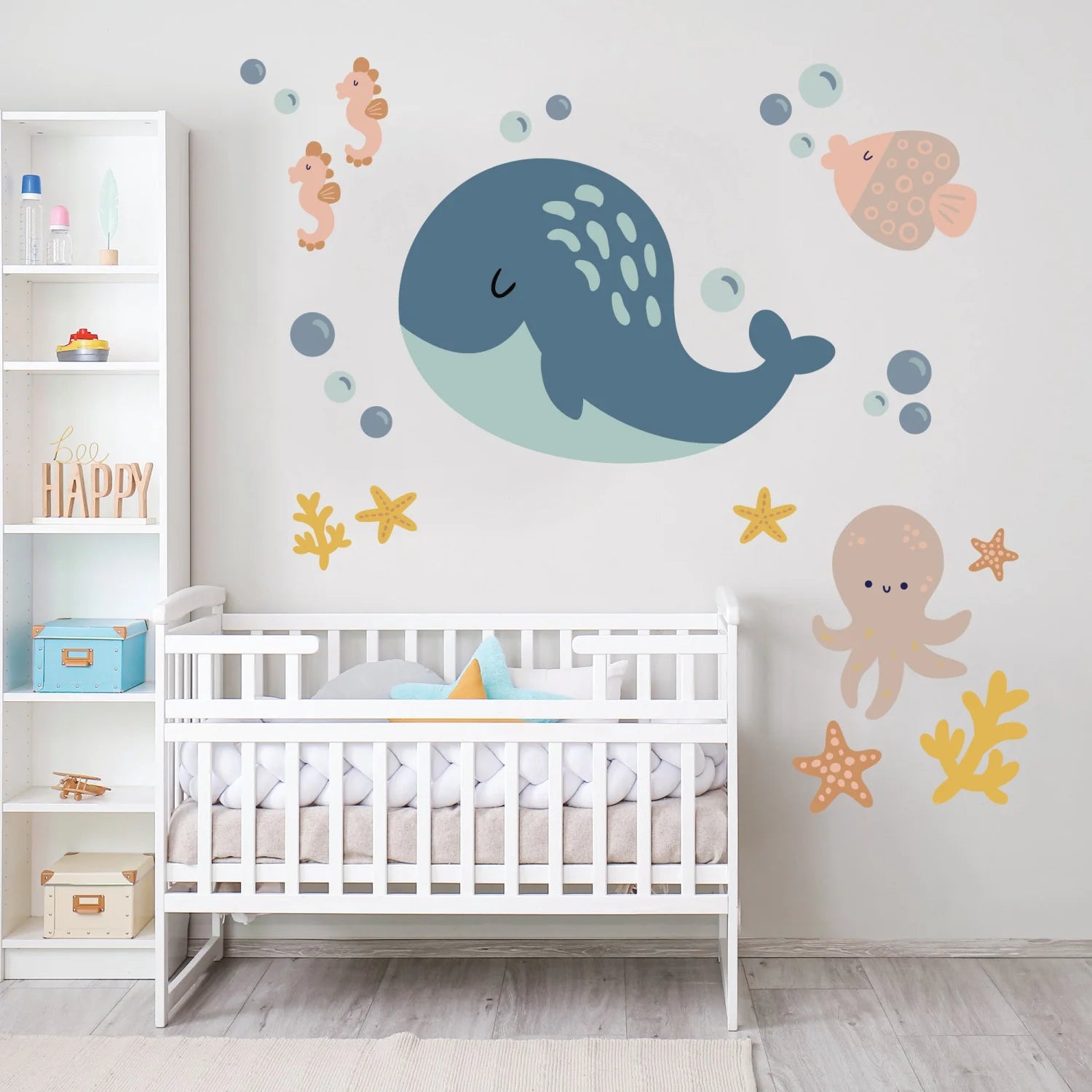 Warm Sea Creatures Big Wall Decal - DW8. Surf & Decals