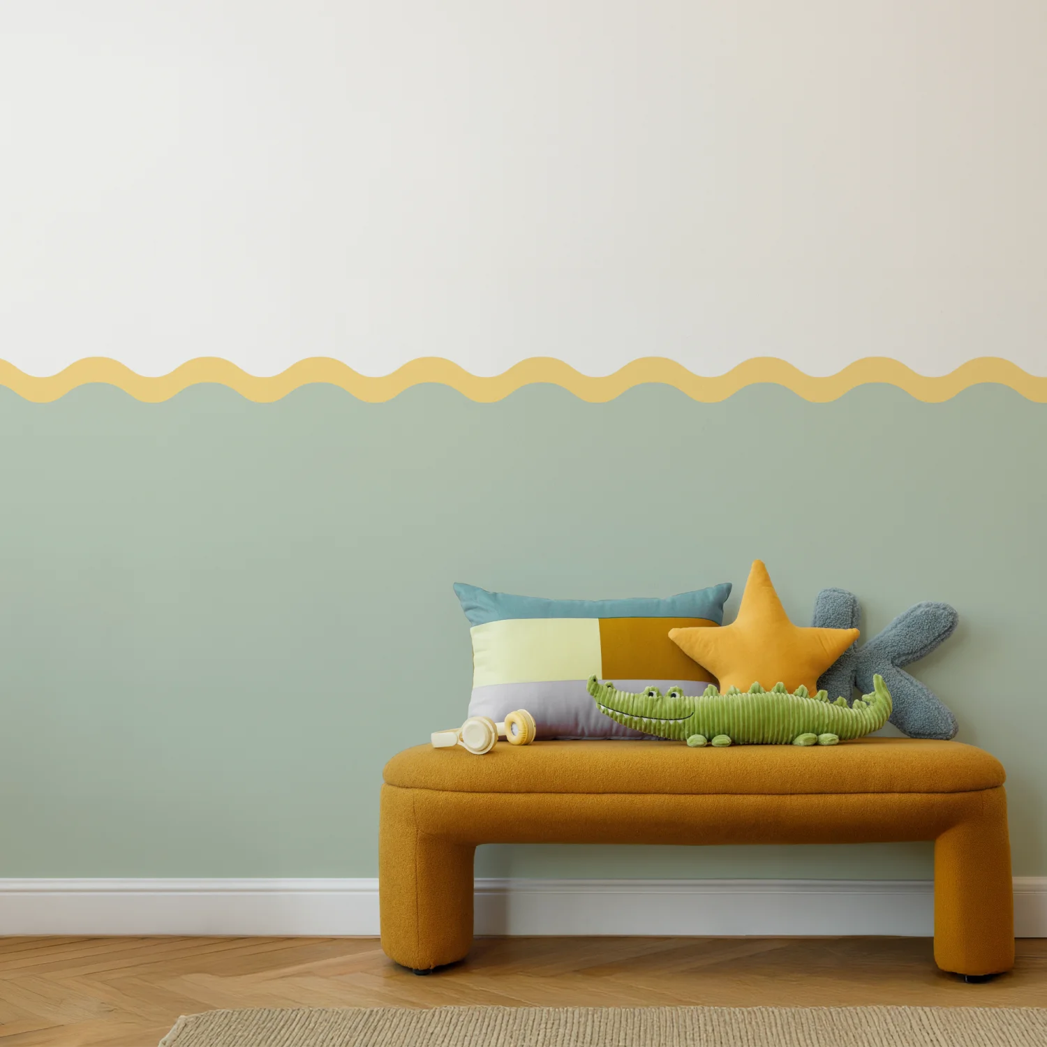Sticker Decorative Panel Wavy Wall Panel Decal – Modern Colour Block Design – Cool Kids Sticker Co.