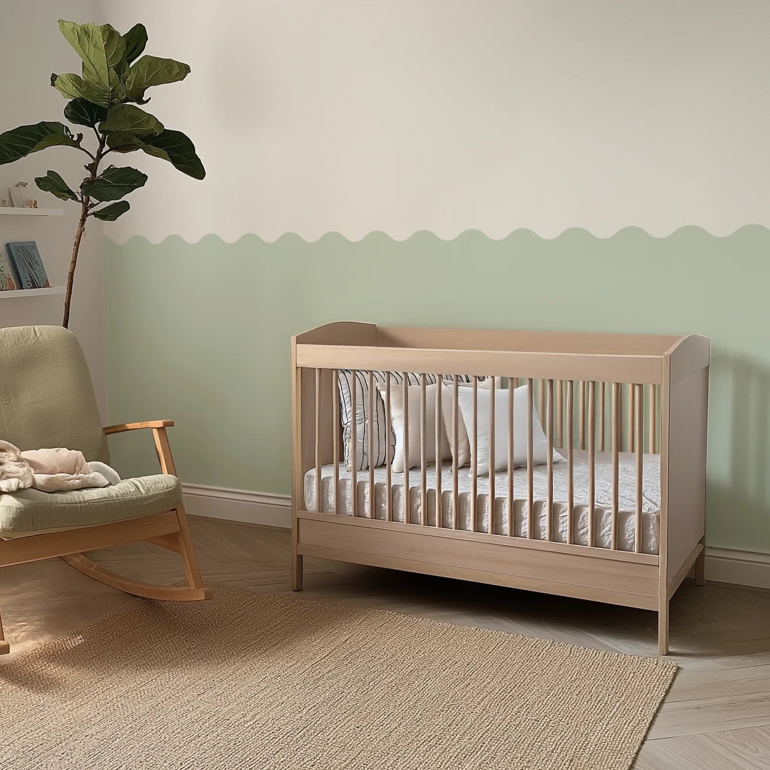 Wavy Wall Panels - Sage - DW11.