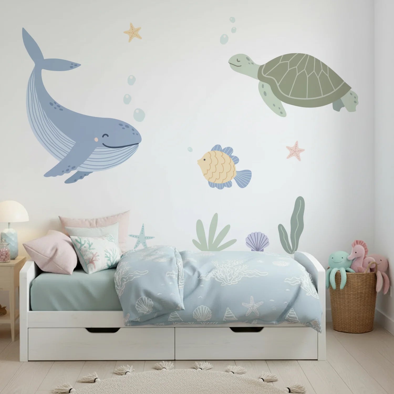 Whale and Friends Wall Decals - DW5. Animal