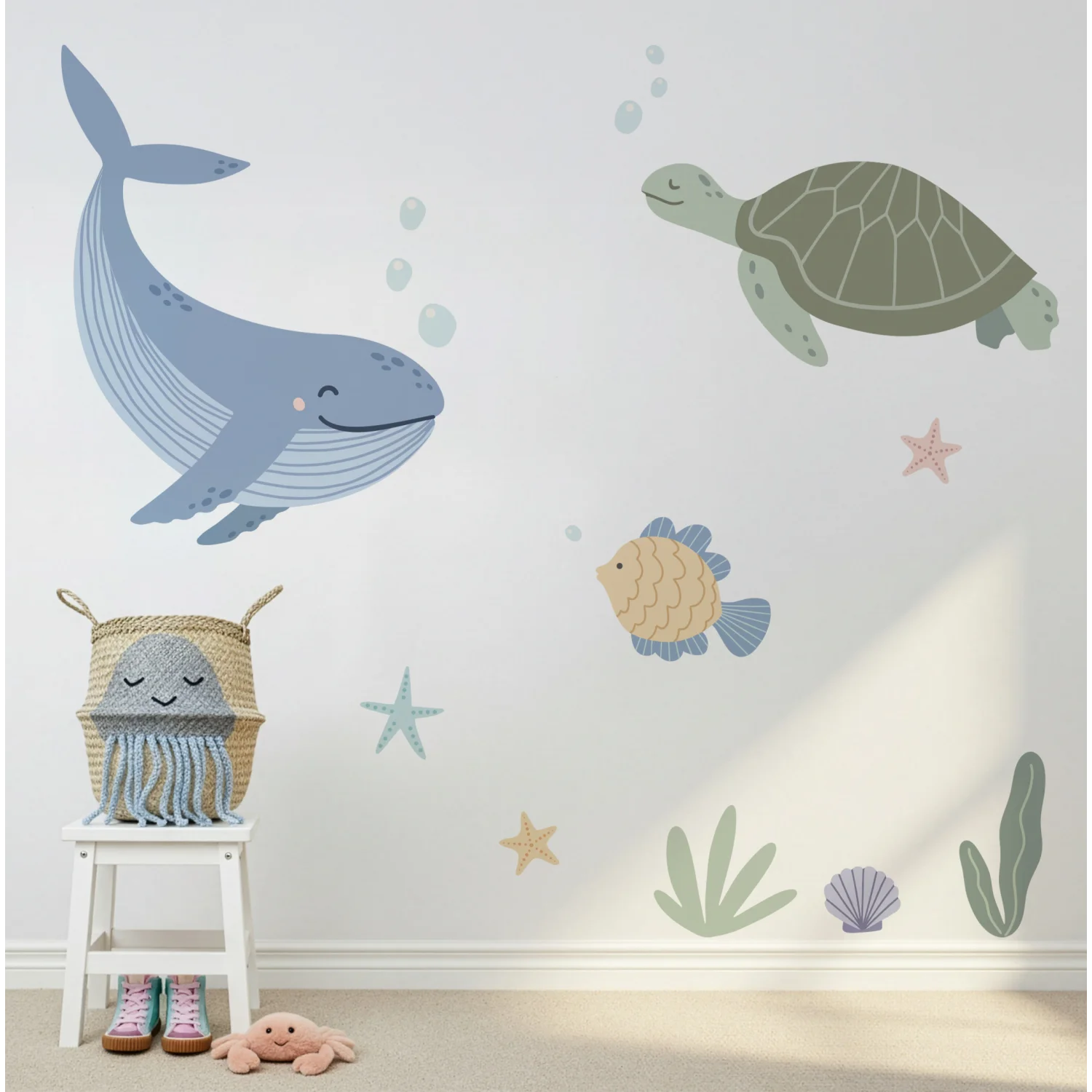 Whale and Friends Wall Decals - DW5. Animal