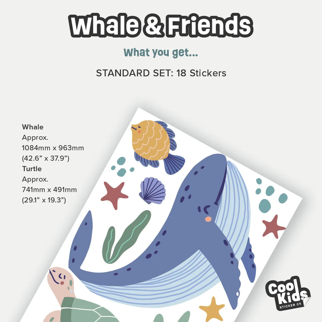 Whale and Friends Wall Decals - Decals - Animals