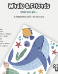 Whale and Friends Wall Decals - Decals - Animals