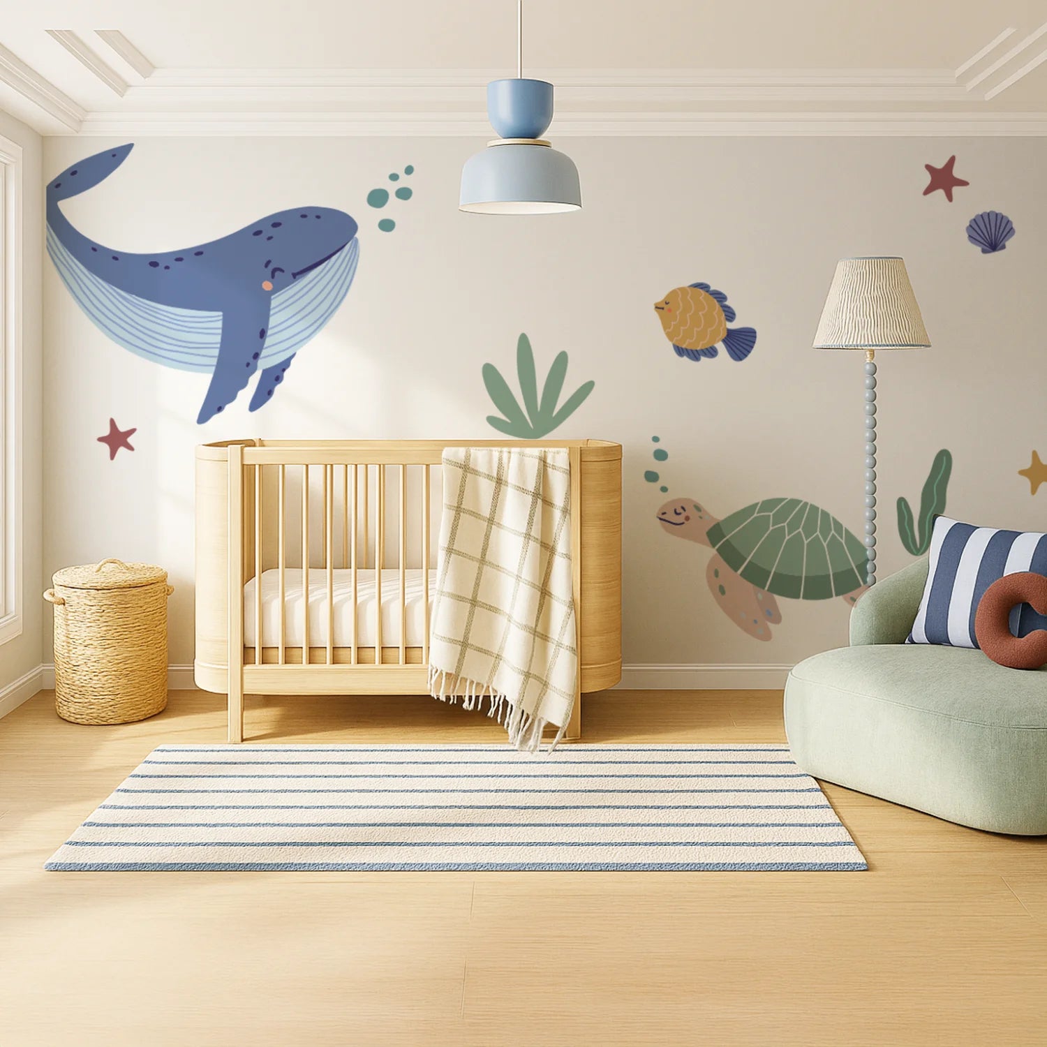 Whale and Friends Wall Decals - DW5. Animal