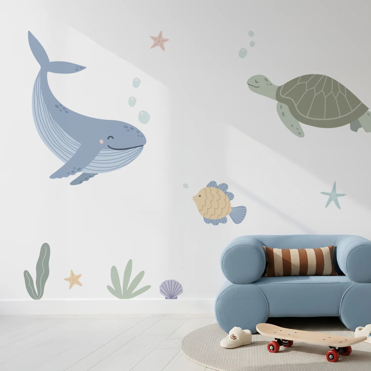 Whale and Friends Wall Decals - DW5. Animal