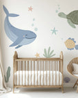 Whale and Friends Wall Decals - DW5. Animal