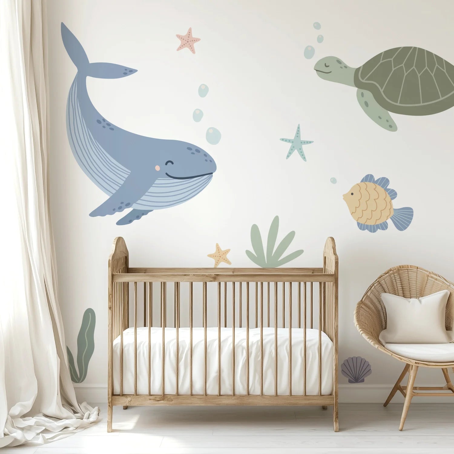 Whale and Friends Wall Decals - DW5. Animal