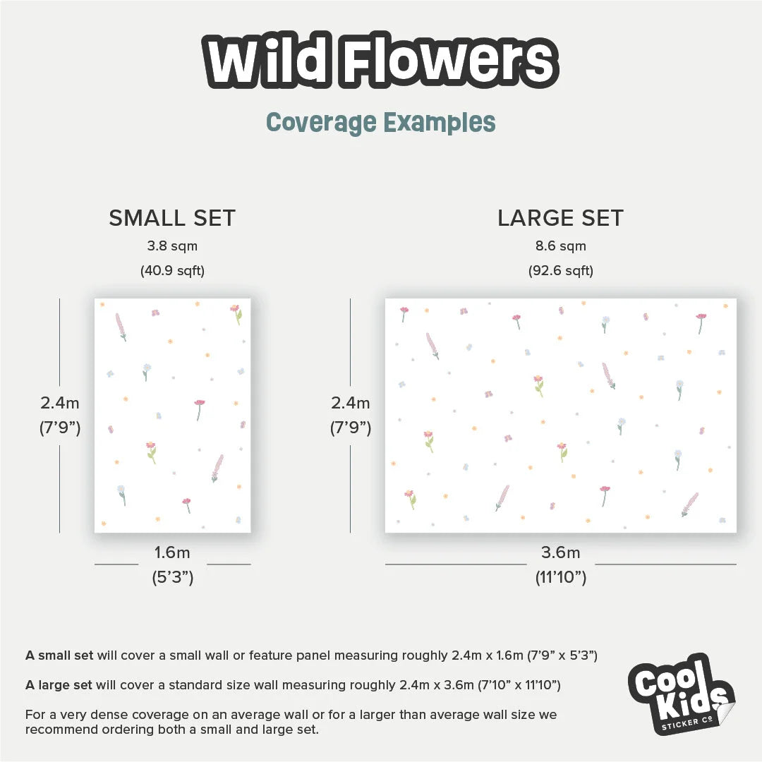 Wild Flowers Wall Decal - DW2. Floral Decals