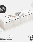 Kallax Shelf World Map Decal - Furniture Decals - Kallax